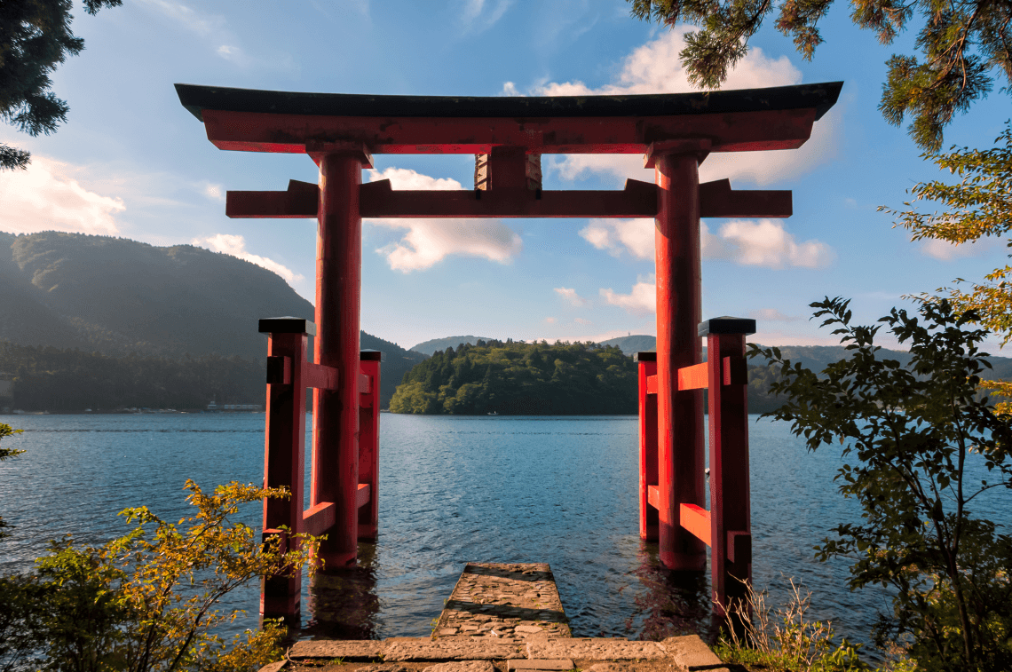 Torii Gate In Hakone Japan Png